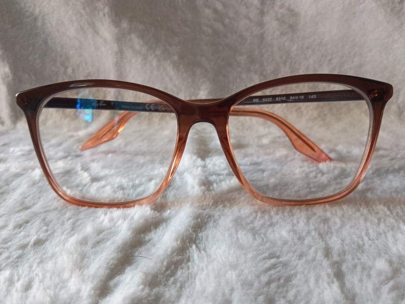 NEW RAY-BAN RB 5422 8312 CLEAR BROWN FADE AUTHENTIC EYEGLASSES 54-16 gallery