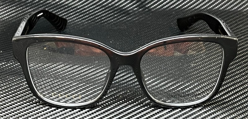 GUCCI GG1340O 001 Black Gold Women's 54 mm Small Eyeglasses gallery