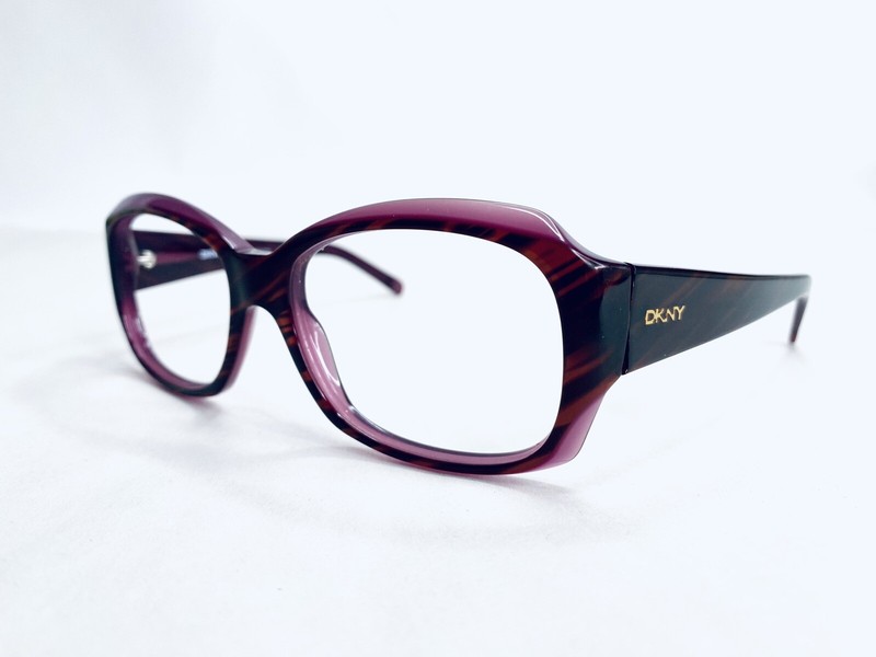 New DKNY Purple Lucite Oversized Rectangular Eyeglasses DY4048 3424/13 55 17 130