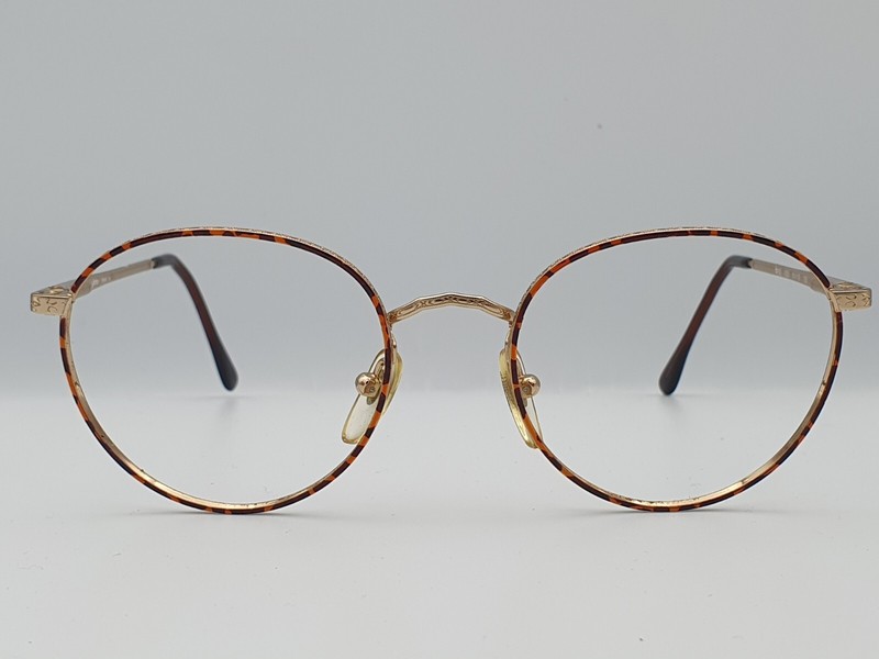 Byblos Eyglasse Frame Model 562 Round Metal Gold Tone Vintage 1990’s 51mm