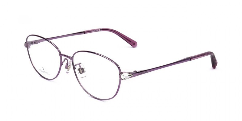 Swarovski SK5377 D Purple Eyeglasses 55/16/140 Women