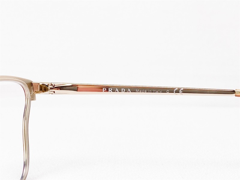 NEW Prada VPR60X 552-1O1 Women's Eyeglasses Frames Bordeaux/Gold Cats Eye 55/16 gallery
