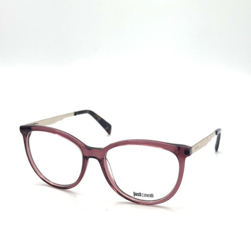 Just Cavalli Eyeglasses Frames JC0874 col.072 Red tortoise Cat Eye 52-16-140