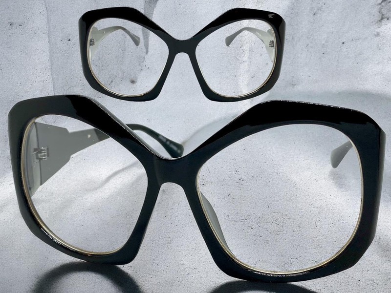 Womens Oversized Vintage Retro Style Clear Lens EYE GLASSES Huge Big Black Frame