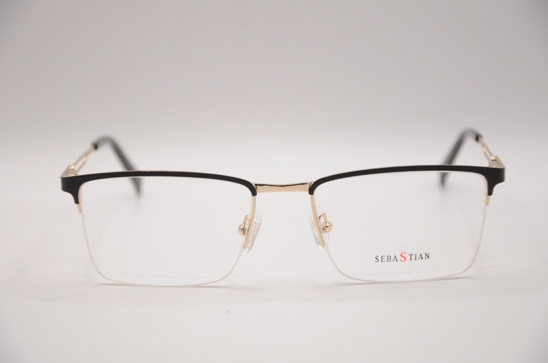 DLION MG3553 RECTANGULAR EYEGLASS FRAMES C2 BLACK/GOLD 54-18-140 NEW