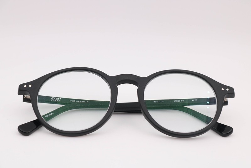 Revel Uppercut Matte Black Round 35-002127 Eyeglasses Frames 48-20-145 gallery