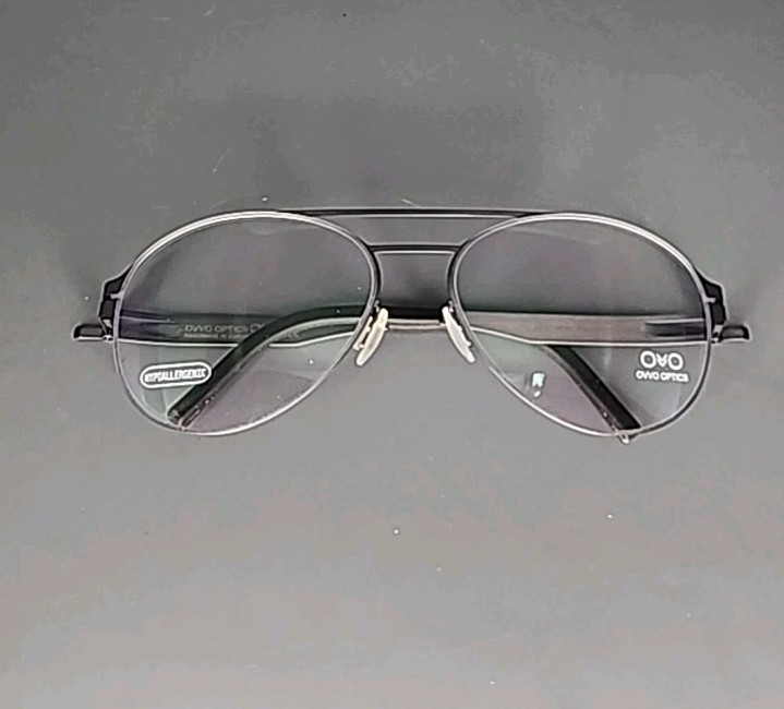OVVO Optics 3692 Graphite Handmade Lightweight Titanium Eyeglass Frame 55/17/135 gallery