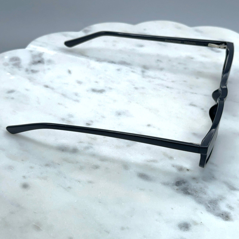 Rochester Solid Black Rectangle Full Rim Eyeglasses Frames Only 150mm gallery