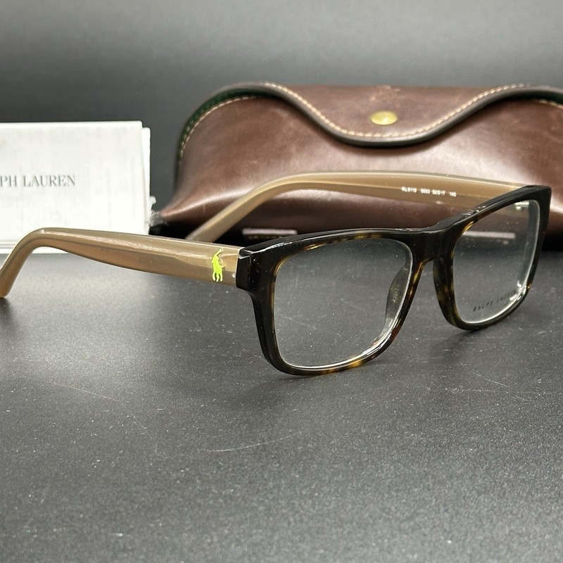 NEW RALPH LAUREN RL 6118 5003 DARK HAVANA EYEGLASSES RL6118 52-17-145 B38mm