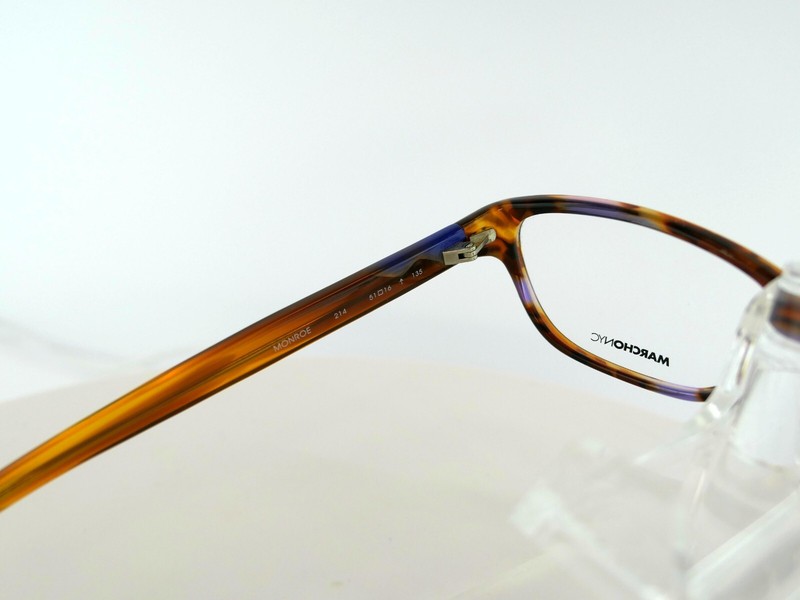 MARCHON NYC Downtown MONROE (214) BROWN VIOLET HAVANA 51-16-135 Eyeglass Frames gallery