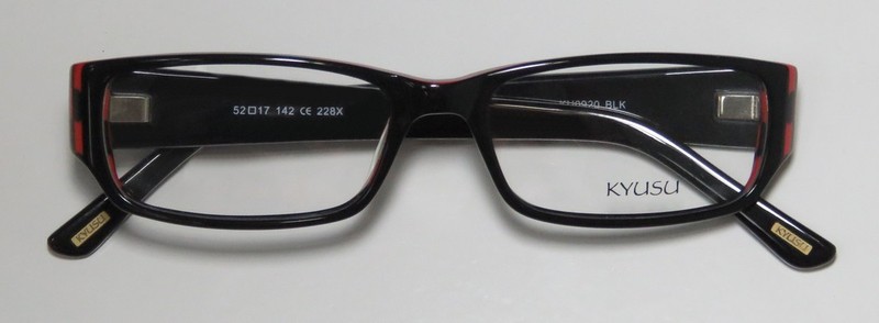 NEW KYUSU 0920 EYEGLASSES BLK 52-17-142 DESIGNER PLASTIC BLACK UNISEX FULL-RIM gallery