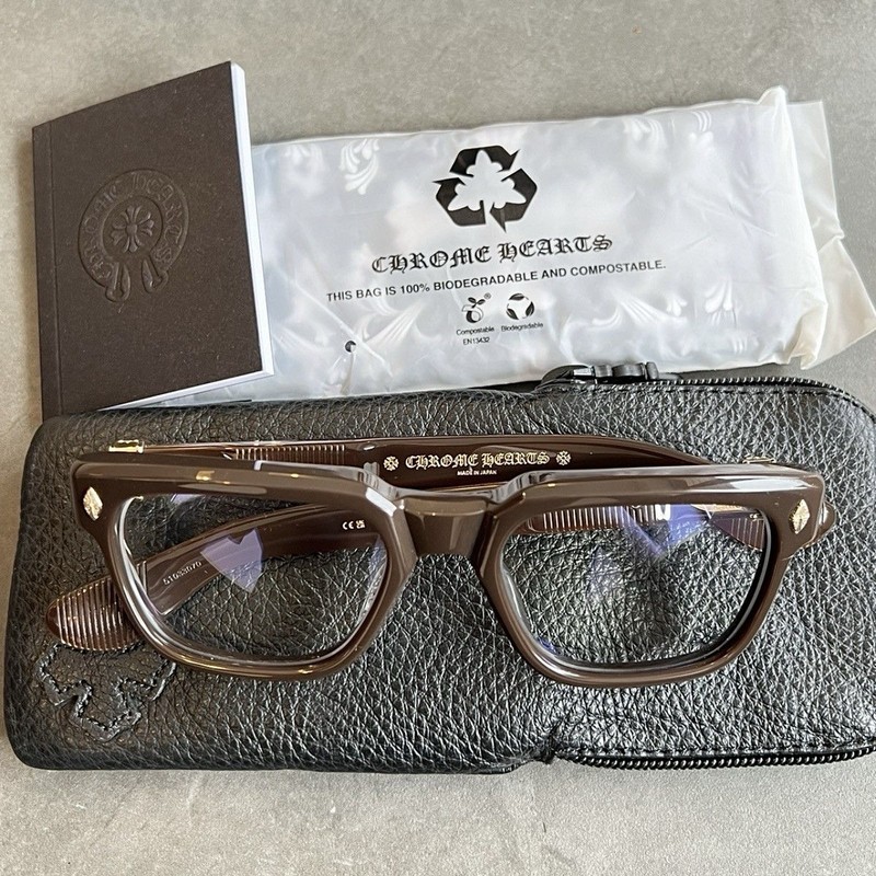 Chrome Hearts Pen 15 Brown / Gold Glasses – Box Officer Vagillionaire Vagilante