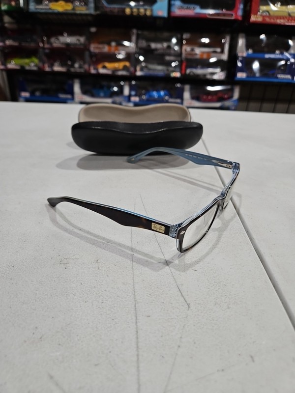 Ray-Ban Eyeglasses Havana on Transparent Azure Frames-Found In Storage Unit –