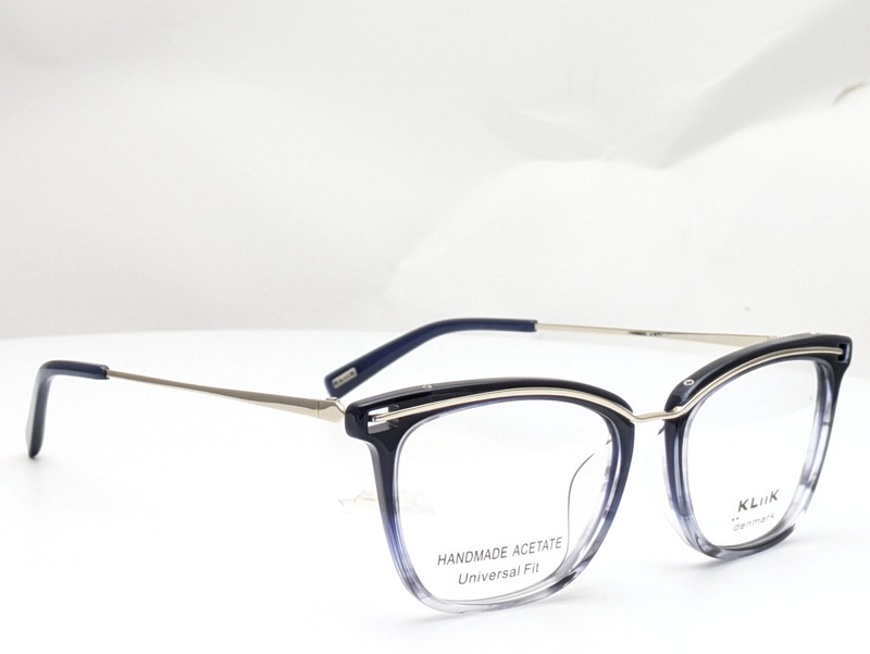 KLiiK Denmark 686 S301 Navy Crystal Gold Women’s Eyeglasses Frames 48-16-135