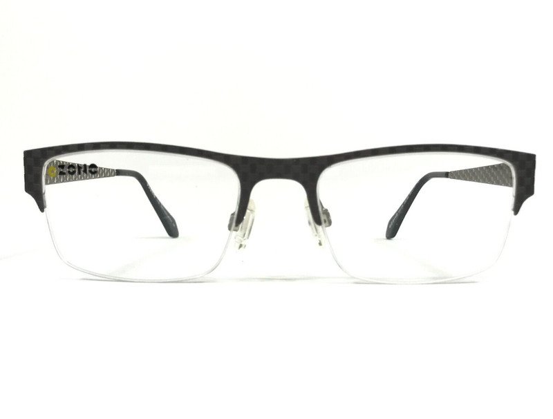 C-Zone Eyeglasses Frames K4124 col.80 Gray Rectangle Half Rim 52-19-140