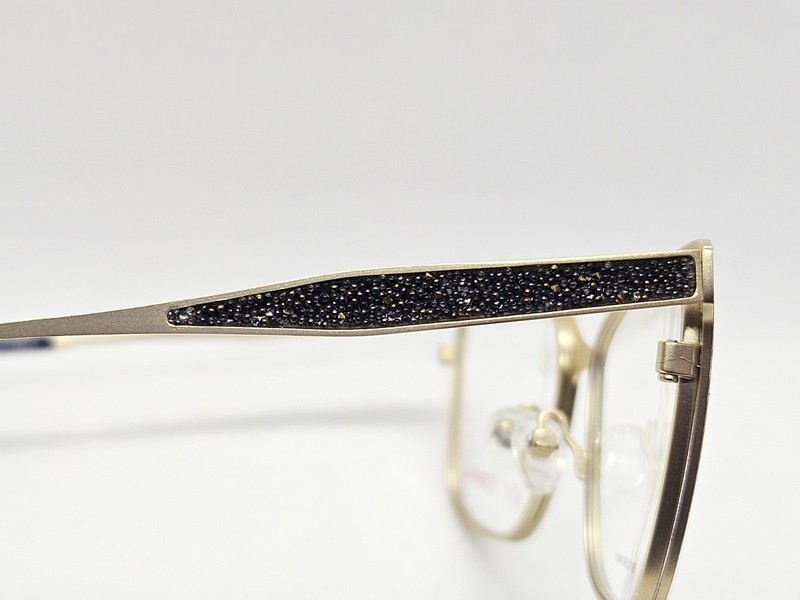 Betsey Johnson Upgrade BLU Blue Gold Metal 54-16-140 Eyeglasses Frames gallery