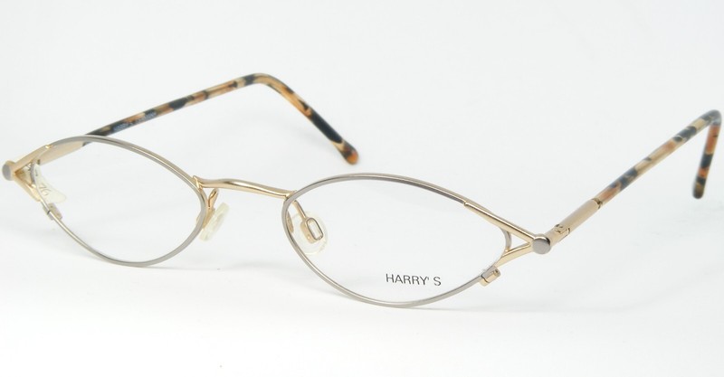 Vintage HARRY’S 018 45 SILVER-GREY /GOLD EYEGLASSES GLASSES FRAME 47-20-138mm