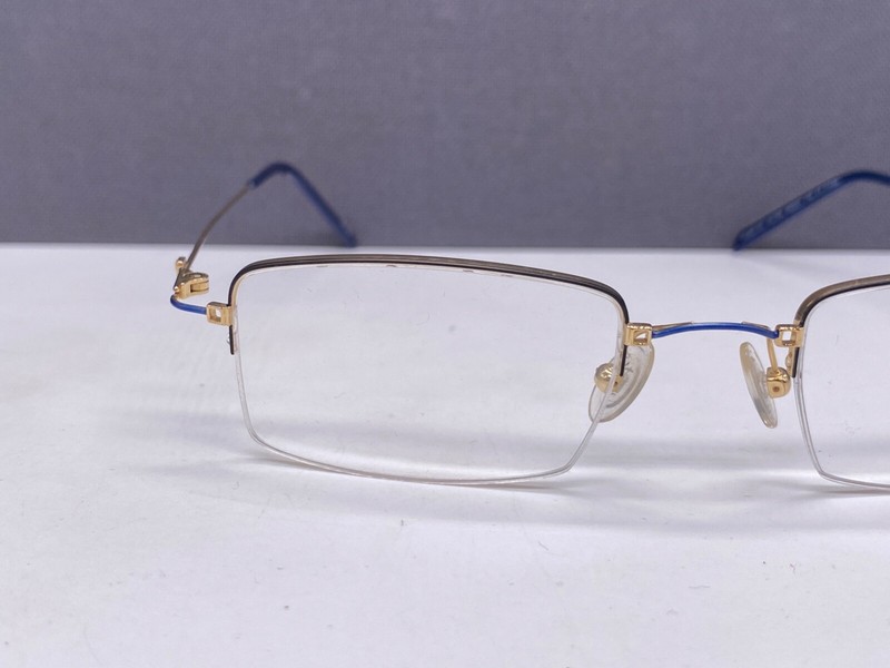 Flair Eyeglasses Frames woman Gold Blue Rectangular Titanium Small lens 457 gallery