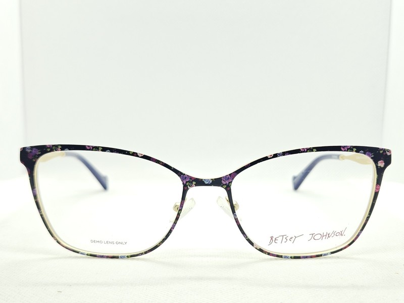 Betsey Johnson Upgrade BLU Blue Gold Metal 54-16-140 Eyeglasses Frames