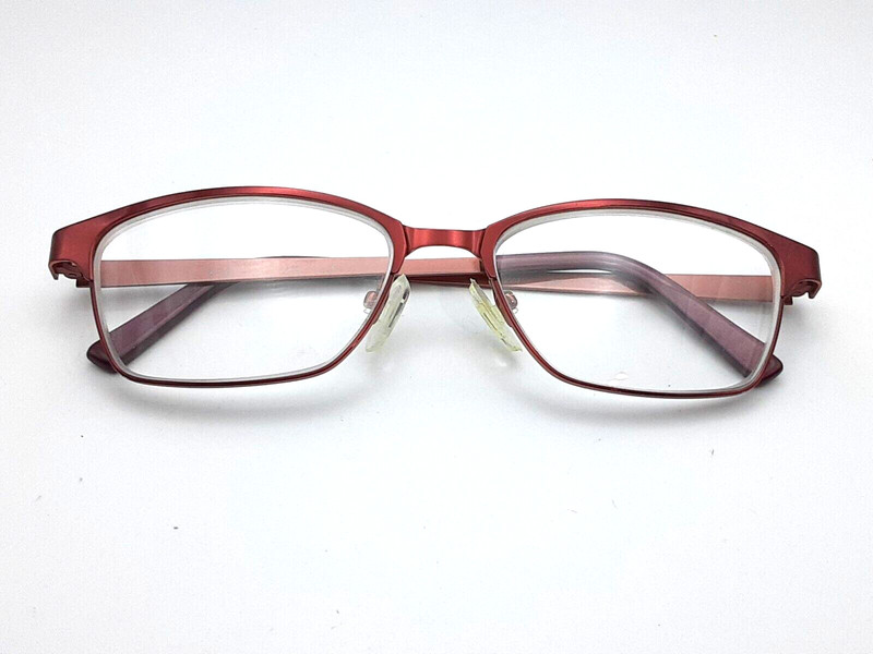 TI Flex 2103 604 Titanium, Shiny Wine Coral Eyeglass Frames 52 16 135 8/F10 gallery