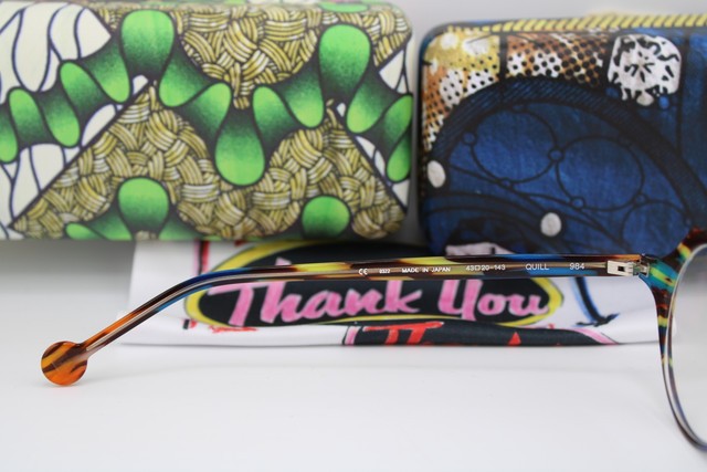 NEW L.A. EYEWORKS GUILL 984 BLUE ORANGE BROWN YELLOW AUTHENTIC EYEGLASSES 43-20 gallery