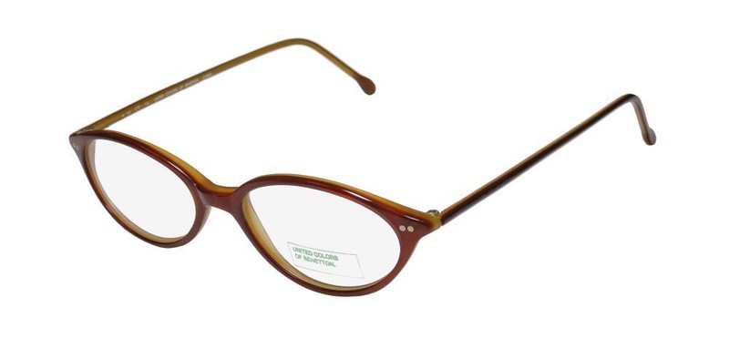 NEW UNITED COLORS OF BENETTON 350 EYEGLASS FRAME PLASTIC HAVANA CREAM 48-16-140