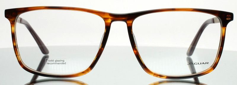 JAGUAR 31030 4764 Brown Gold Mens Rectangle Full Rim Eyeglasses 56-15-145 B:41 gallery