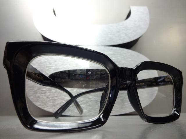Mens Classic Vintage 50's Retro Style Clear Lens EYE GLASSES Black Optical Frame gallery