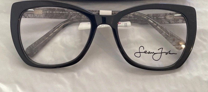 Sean John SJLO 6020 001 Shiny Black Eyeglass Frames 55 19 140