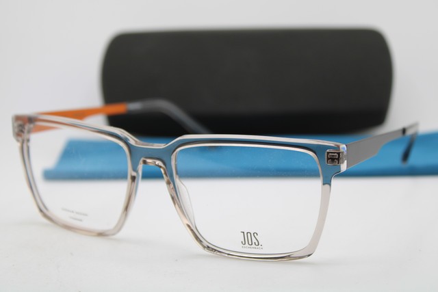 NEW JOS ESCHENBACH 983025 60 CLEAR ORANGE AUTHENTIC EYEGLASSES 56-18