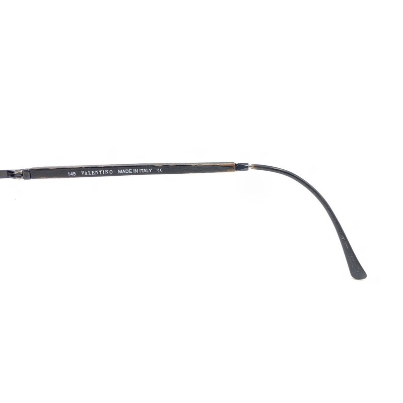 Valentino 1163 0SG5 Black Wood Half Rim Eyeglasses Frames 49-20 145 Italy gallery