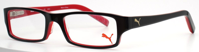 PUMA PU15330 BK Black Boys Kids Rectangle Full Rim Eyeglasses 51-18-135 B:28