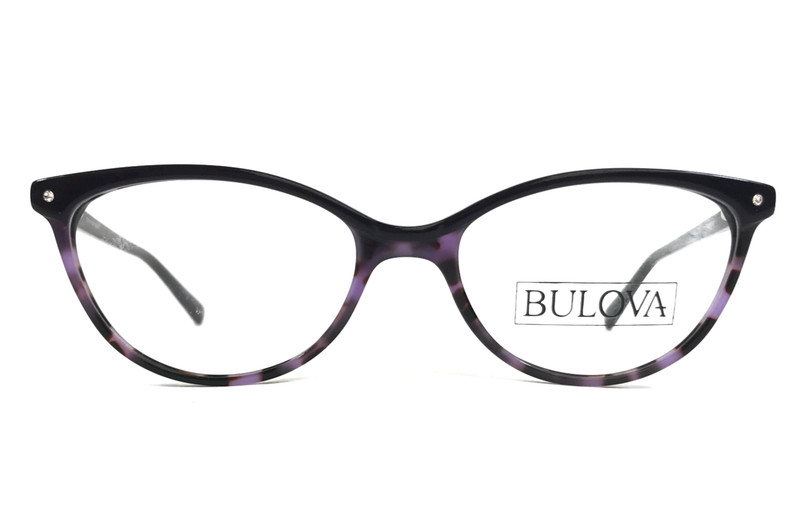 Bulova Eyeglasses Frames NEWPORT VIOLET Tortoise Cat Eye Full Rim 52-17-135