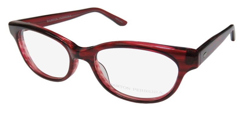 NEW BARTON PERREIRA SHERILYN EYEGLASSES 49-17-140 RED DESIGNER WOMENS PLASTIC