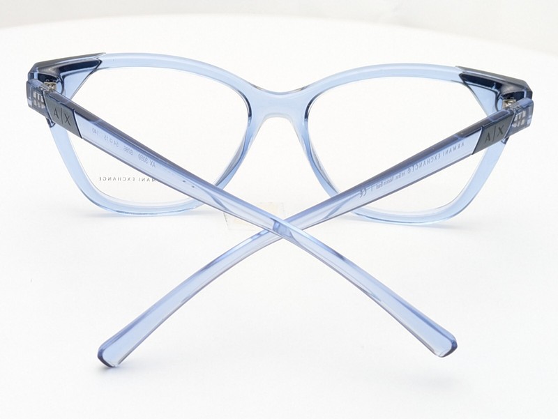 Armani Exchange AX3059 8286 Transp Light Blue/Met Azure Womens Eyeglasses 54mm gallery