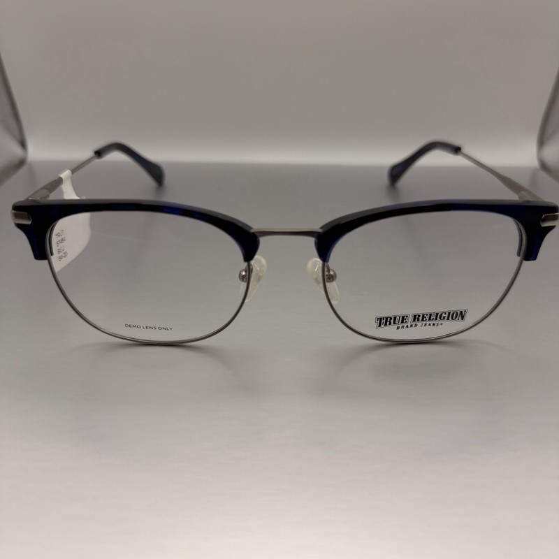 True Religion T013 BLU Blue / Silver Eyeglasses Glasses Frame 54-20-145 NEW