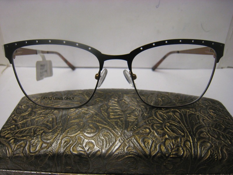 XRHE62S-C1 576336313 Black Brown Womens Square Full Rim Eyeglasses 53 17 140 39V