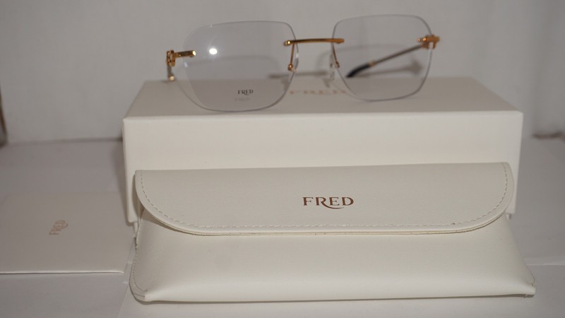 FRED New Eyeglasses Rimless Gold Plated FG50027U 031 56 18 145