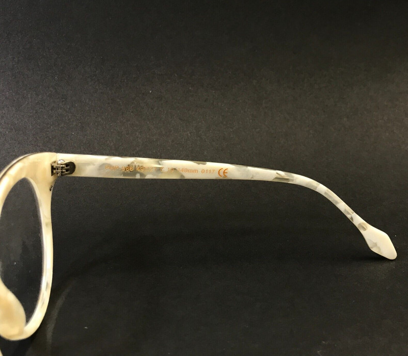 Philosopheyes Eyeglasses Frames PHP-966 C.10 Ivory Marble Cat Eye 49-21-140 gallery