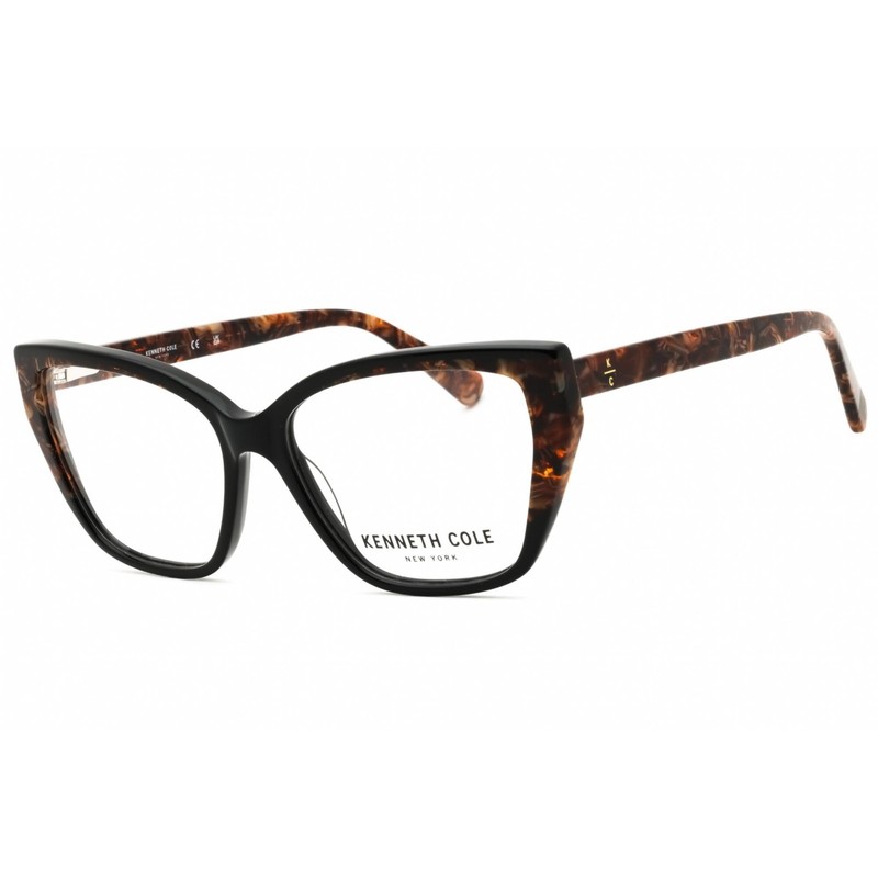 Kenneth Cole New York Women’s Eyeglasses Black/Brown Acetate Frame KC50014 005