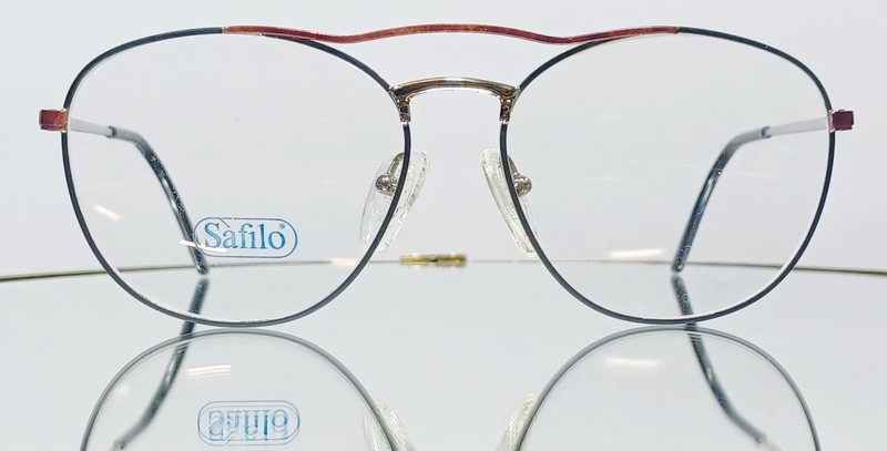 Vintage SAFILO Eyeglasses TEAM 7725 15S Black 54-15-140 Metal New Italy gallery