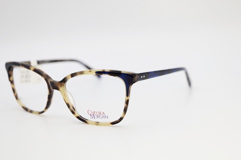 CHELSEA MORGAN CM 20216 Tortoise/Blue 53-16-135 Eyeglass Frames Flex Hinges F235 gallery