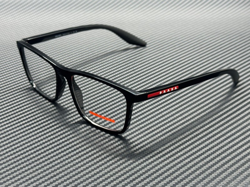 PRADA LINEA ROSSA PS 01QV 1AB1O1 Black Men’s 56 mm Eyeglasses