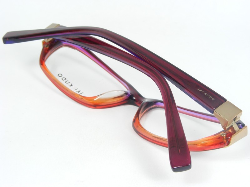 JAI KUDO 1757 1064 P11 Transparent Cherry Red /Violet /Gold EYEGLASSES 53-16-135 gallery