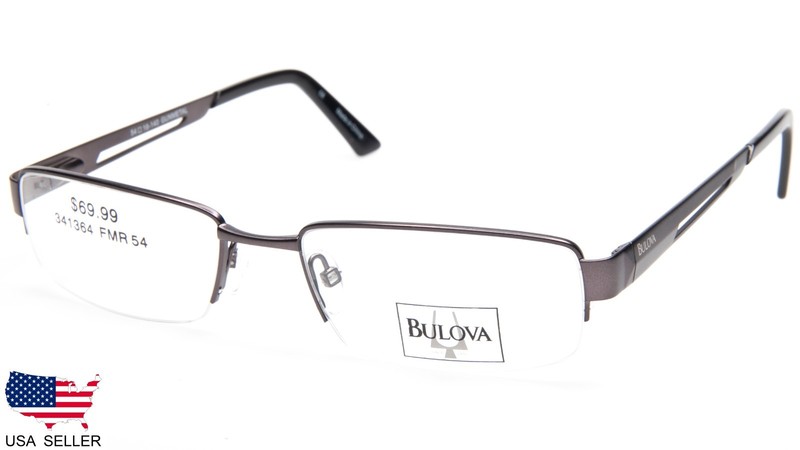 NEW BULOVA TROWBRIDGE GUNMETAL EYEGLASSES GLASSES FRAME 54-18-140 B29mm