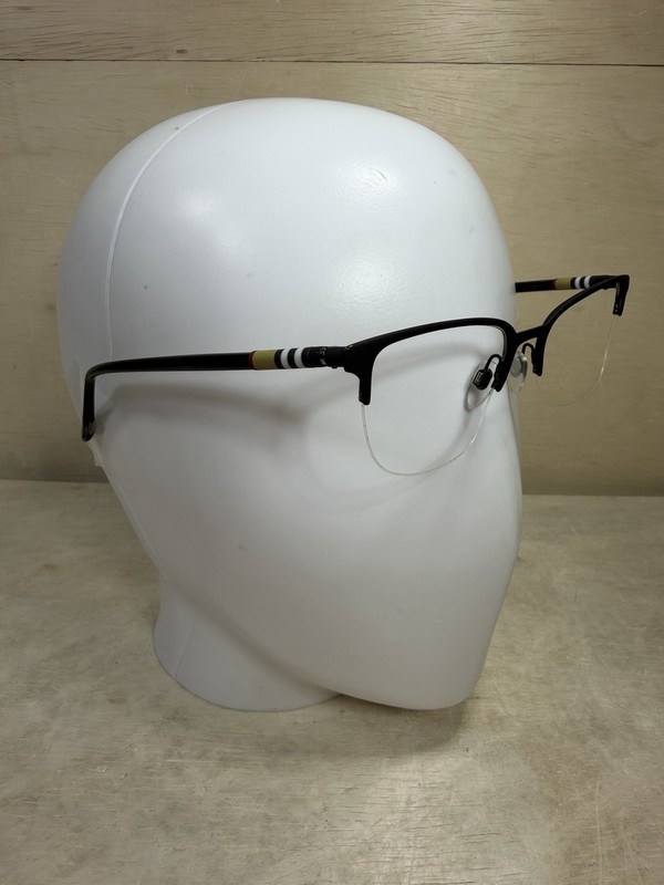 Burberry Eyeglasses Frame B1323 1213 Women Black Metal Half Rim Square 54-18-145 gallery