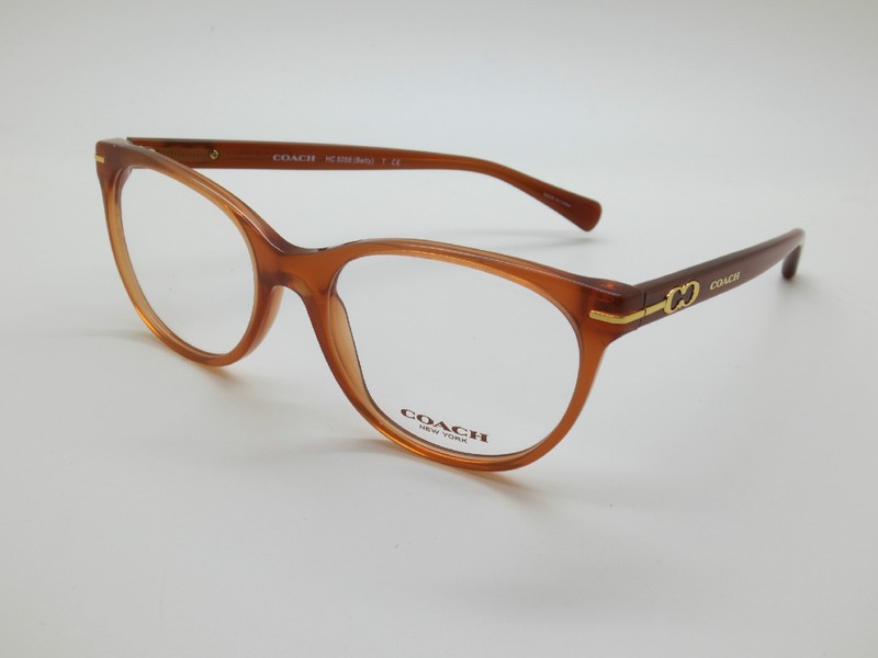 NEW Authentic COACH HC 6056 Betty 5251 Milky Saddle 51mm RX Eyeglasses gallery