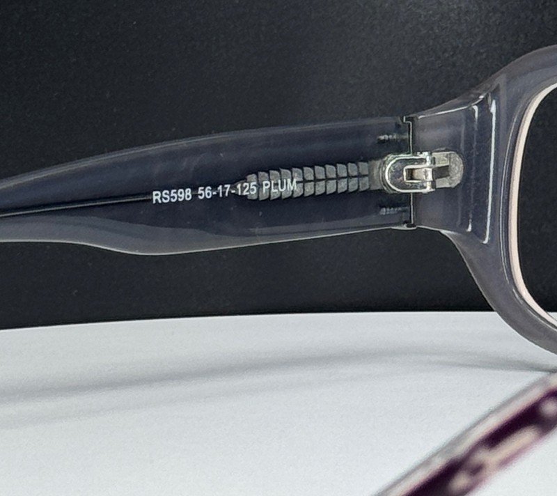 VTG RUNWAY RS598 PLUM Unisex Burgundy Square Full Rim Eyeglasses FRAMES ONLY gallery