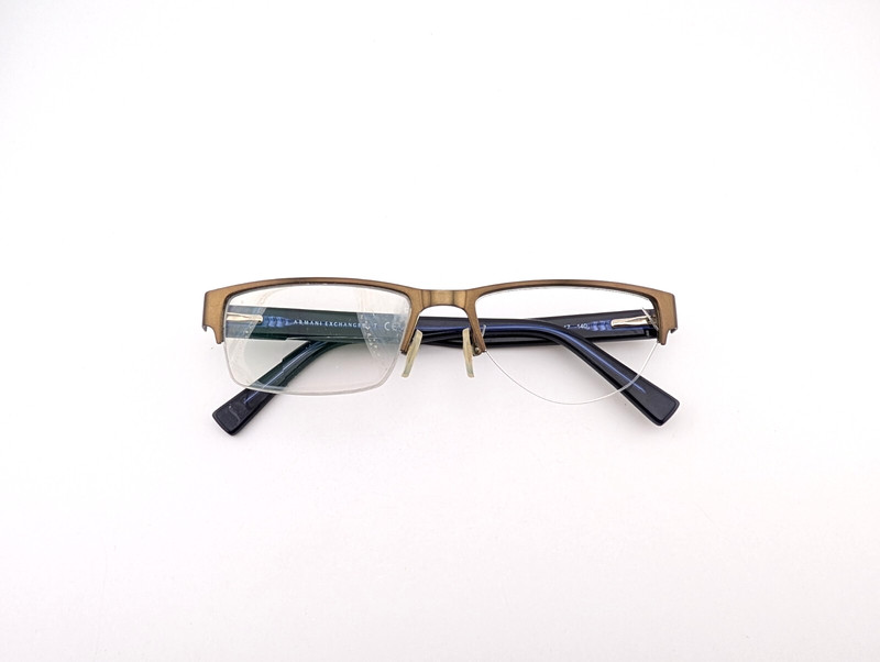 Armani Exchange Eyeglasses, Frames Only, AX 1015 6069, 52-17-140, Brass/Black