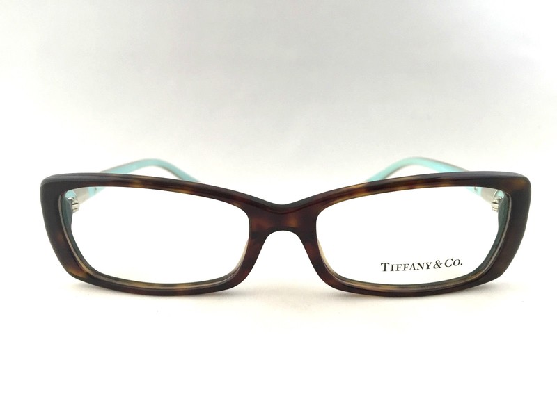 Authentic Tiffany & Co. TF 2070-B 8015 53mm Dark Havana Blue Frame Glasses Italy